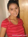 Filipina teen bebot lalu wearing red striped top